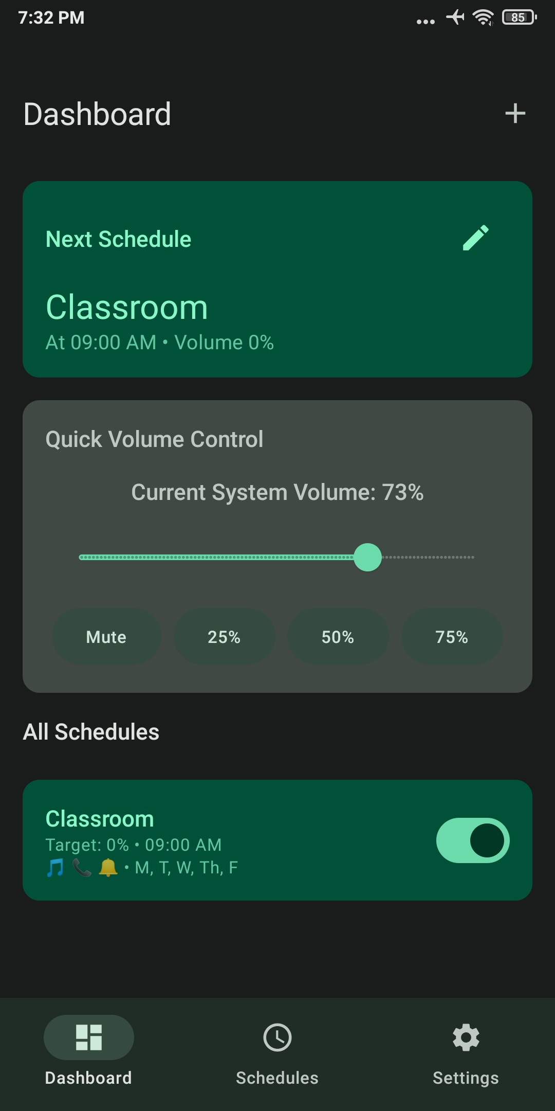 Simple setup – just set your schedule screenshot
