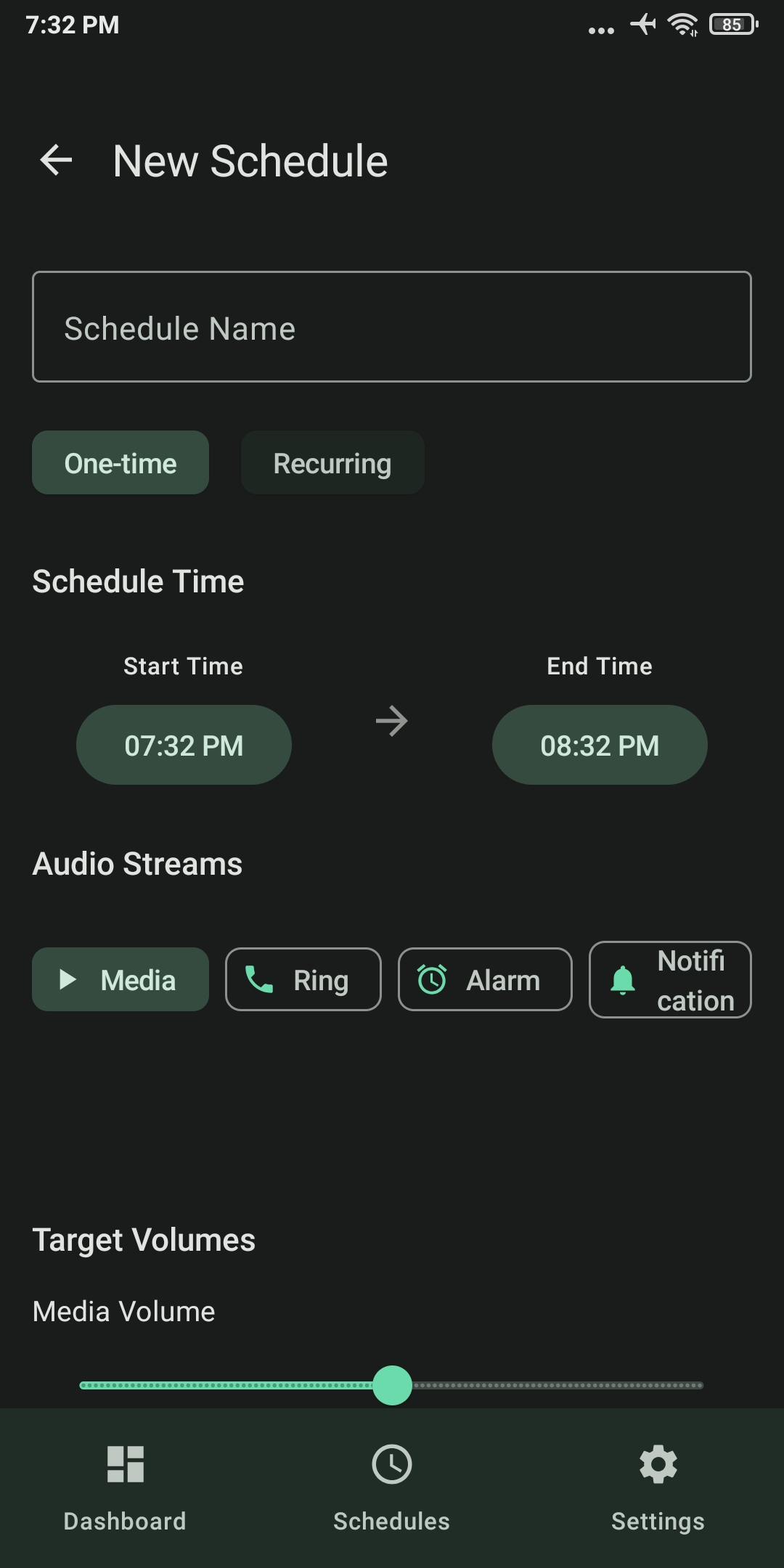Automatic volume control during class/meetings screenshot